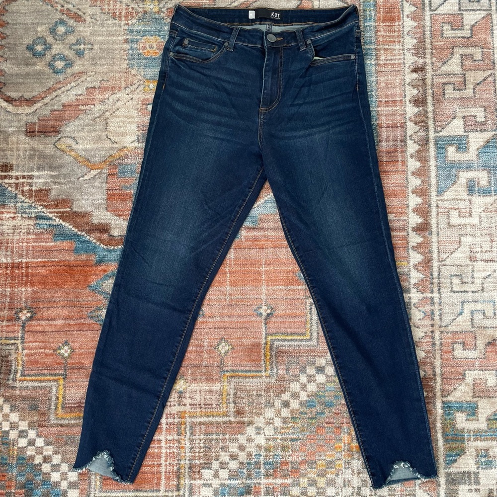 Kut from the Kloth Donna Ab Fab Ankle Skinny Jeans Size 10